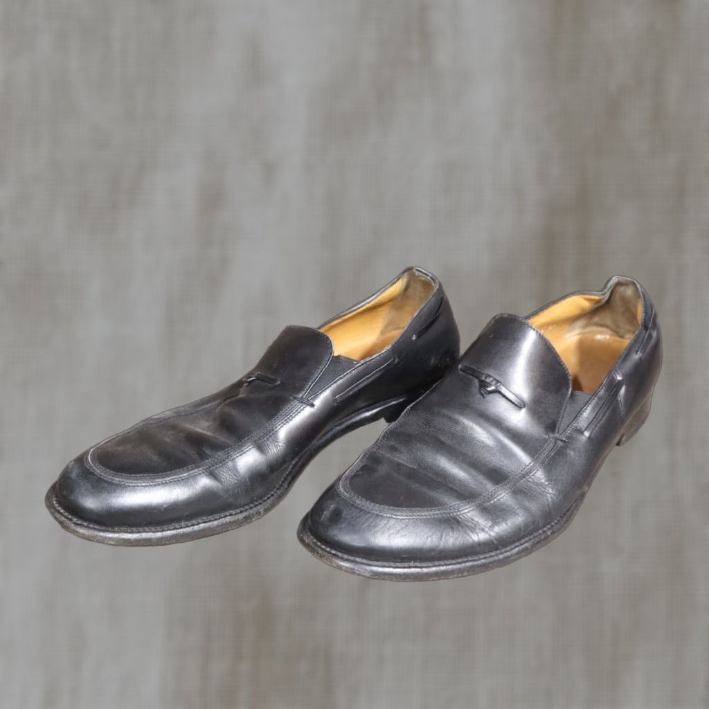 Giorgio Armani Giorgio Armani Black Label Slip-On Leather Loafers Men US 8.5 Black Dress Shoes Size US 8 / EU 41 - 1 Thumbnail