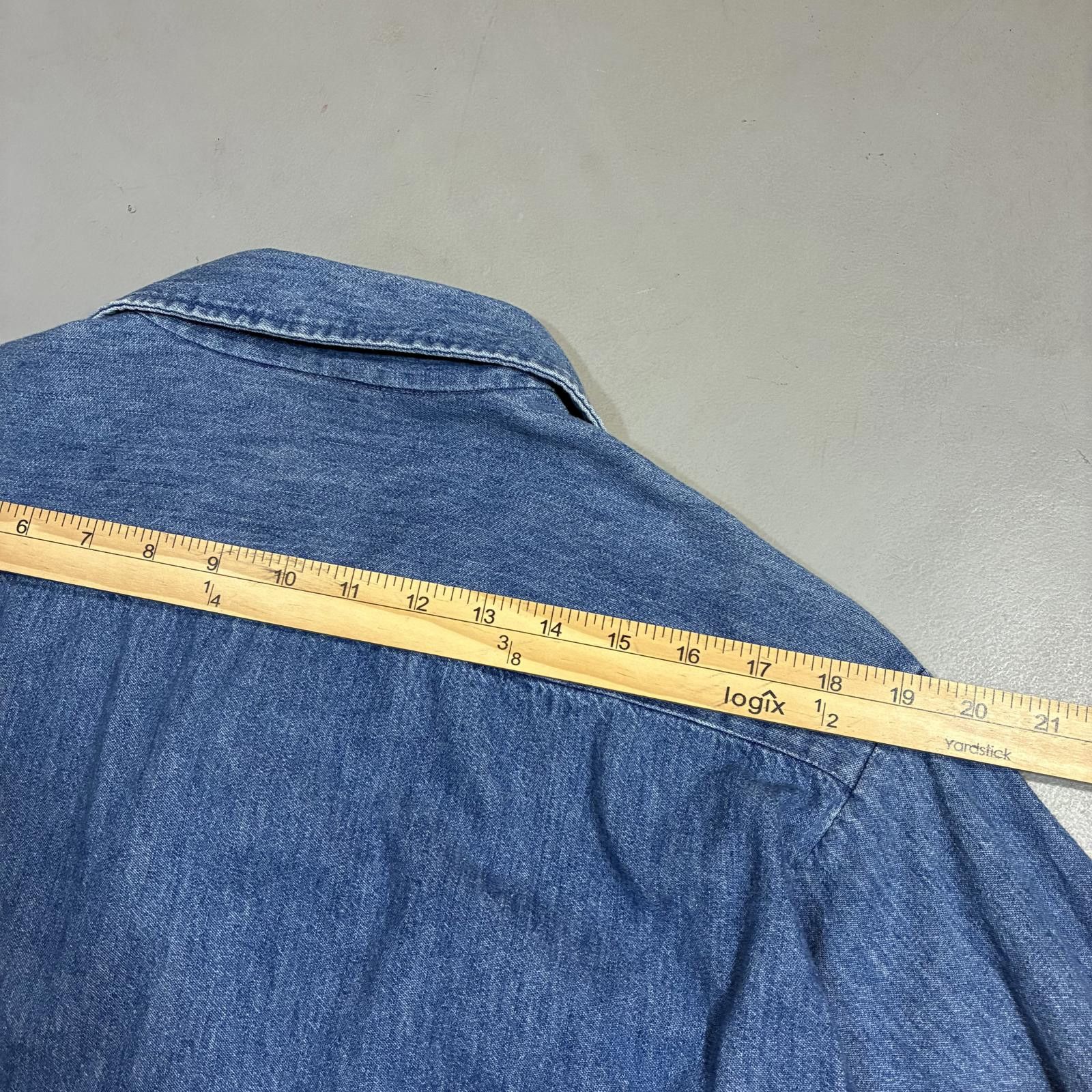 Other Vintage 80s Private Property Oversized Denim Work Shirt USA Size US L / EU 52-54 / 3 - 8 Thumbnail