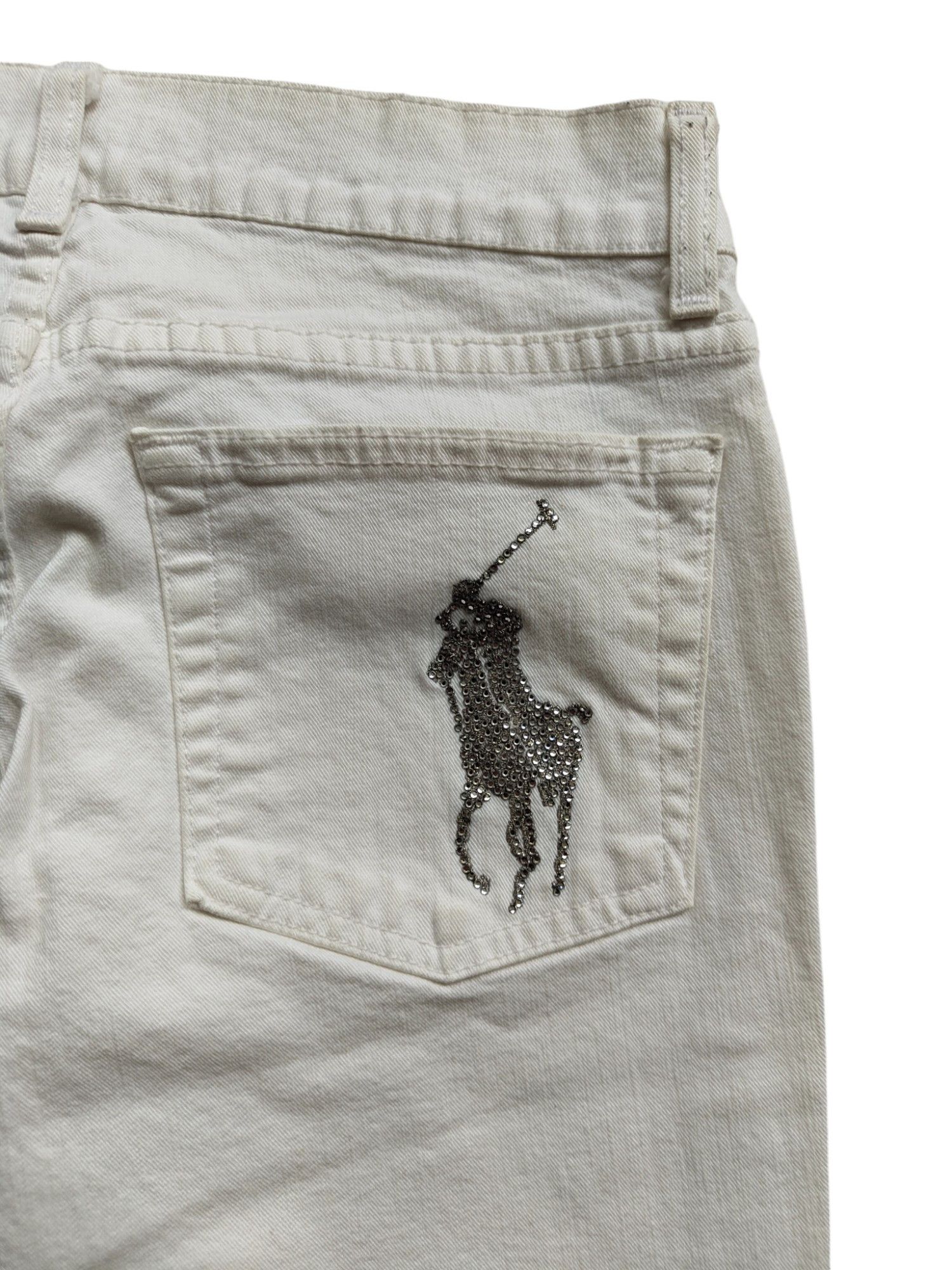 Ralph Lauren White Jeans With Logo Detail At The Back Size 25" / US 0 / IT 36 - 3 Thumbnail