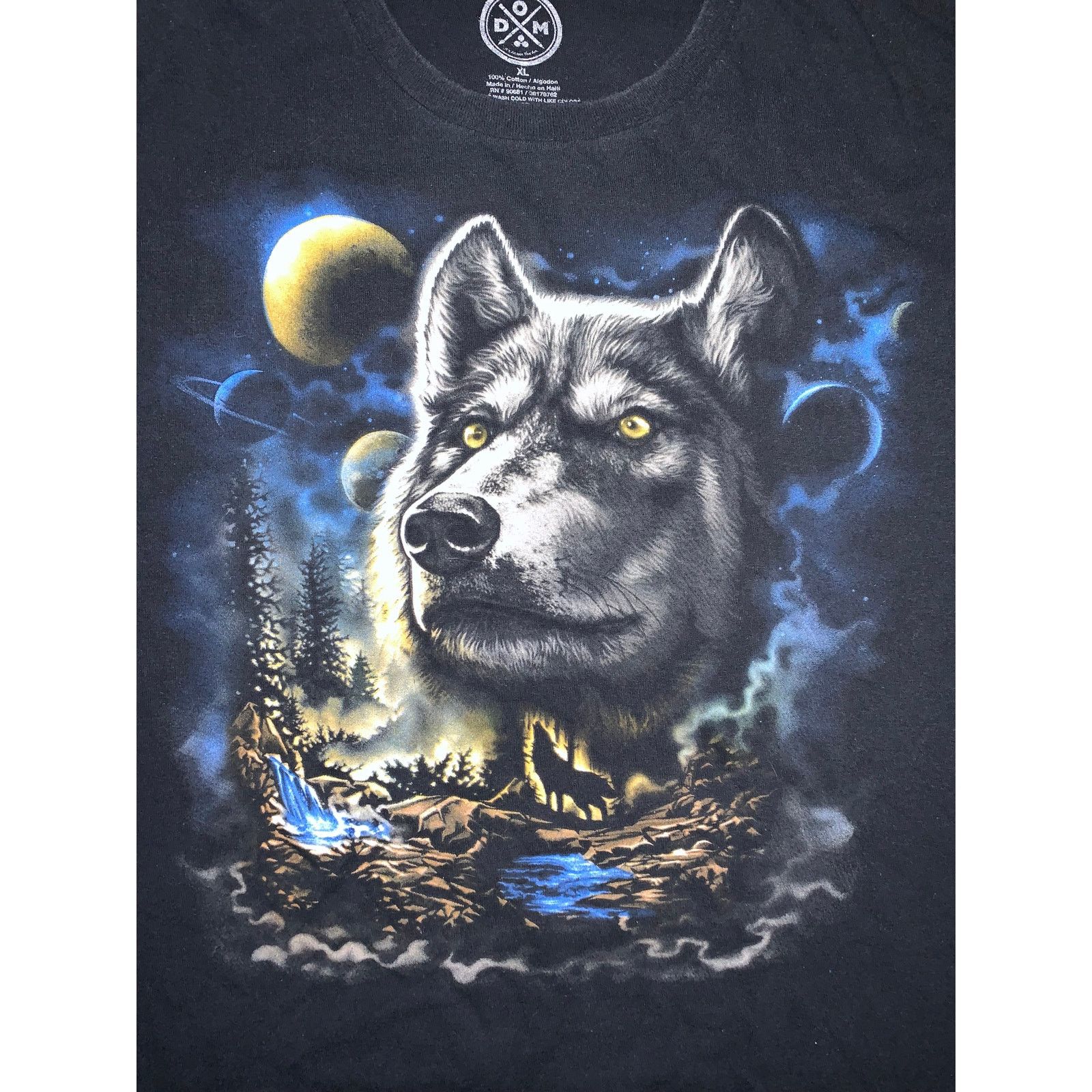 Vintage Epic Wolf Graphic T-Shirt Mens XL Black Y2K Nature Size US XL / EU 56 / 4 - 1 Thumbnail