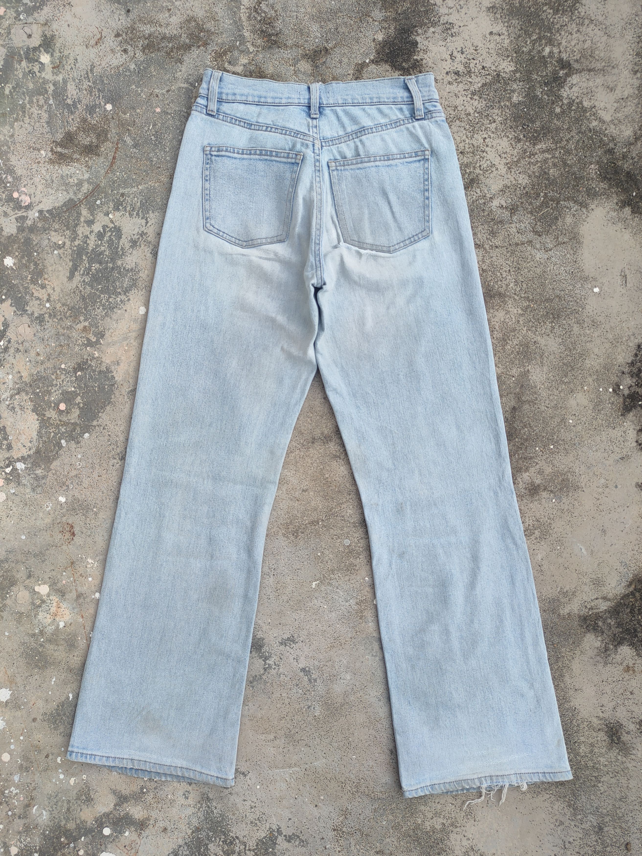 Black Label VINTAGE JAPANESE FADED FLARE JEANS DENIM PANTS Size US 27 - 8 Thumbnail