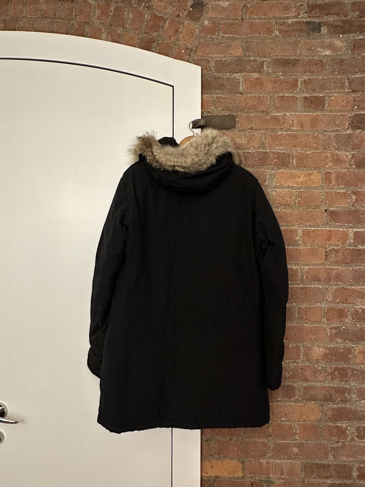 Woolrich Woolen Mills Black Woolrich parka with detachable fur hood Size US L / EU 52-54 / 3 - 4 Thumbnail