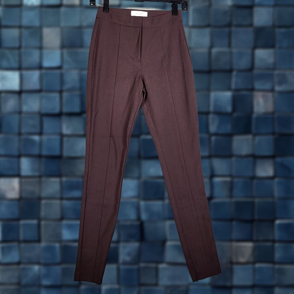 Reiss Reiss Women's Skinny Pants Zipper Button Purple 0 Regular Inseam 28 Chino Leather? No. Size 25" / US 0 / IT 36 - 1 Thumbnail