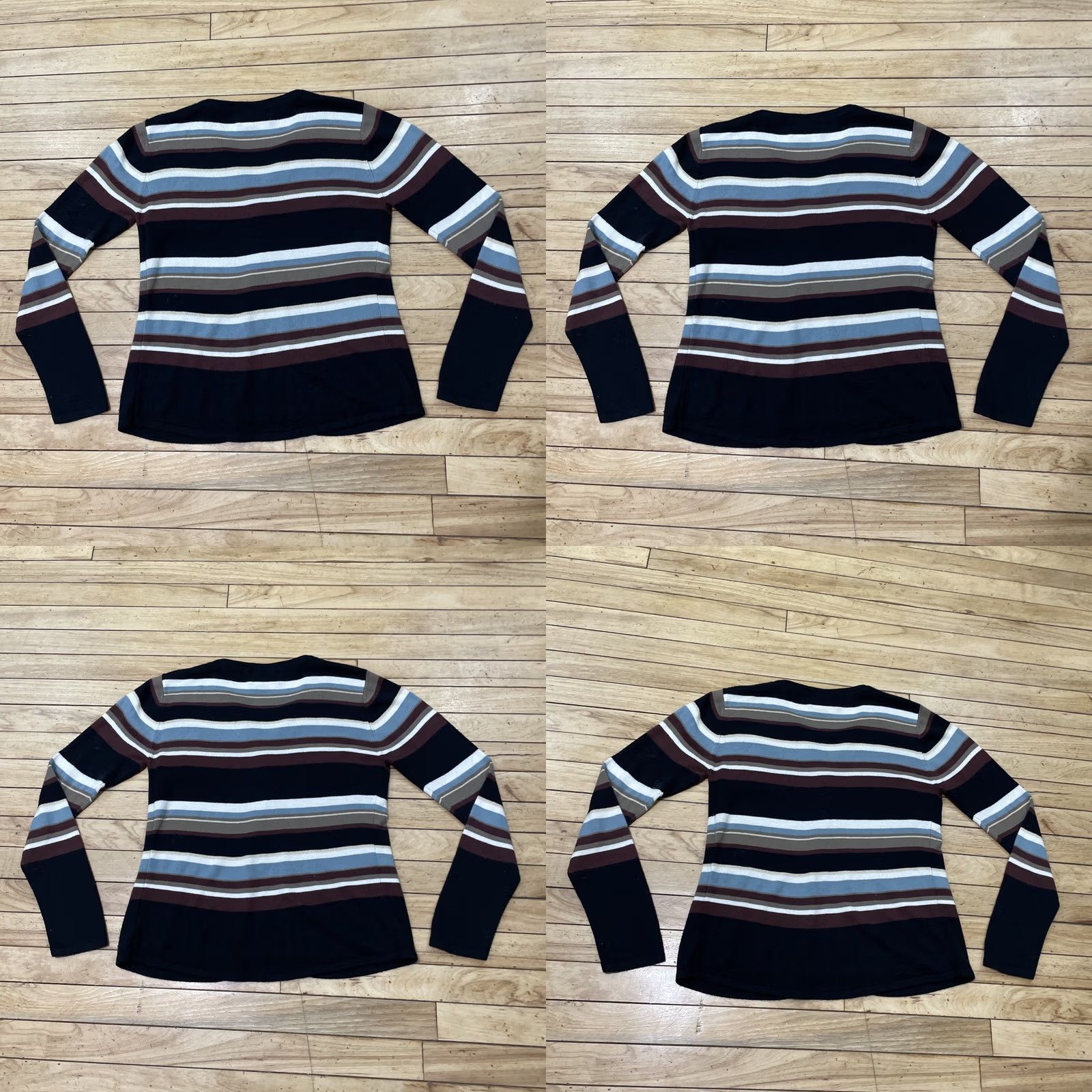 Vintage PROPHECY by SAG HARBOR Cardigan Women S Stripe Y2k Academia Button Knit Sweater Size S / US 4 / IT 40 - 11 Thumbnail