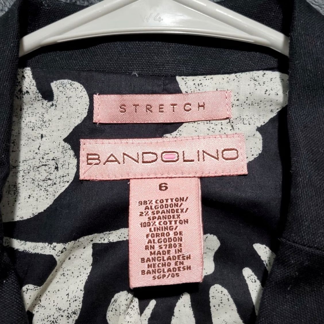 Vintage Bandolino Blazer Shirt Jacket Womens 6 Black Lined Stretch Two-Button Notch Short Sleeve Solid Blazer Jackets Mens Womens Girls? Size M / US 6-8 / IT 42-44 - 4 Thumbnail