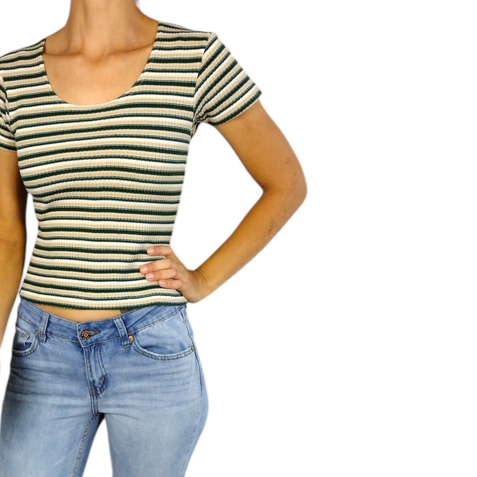 Vintage Vintage Y2K Striped Tiny Tee Size XS / US 0-2 / IT 36-38 - 11 Thumbnail
