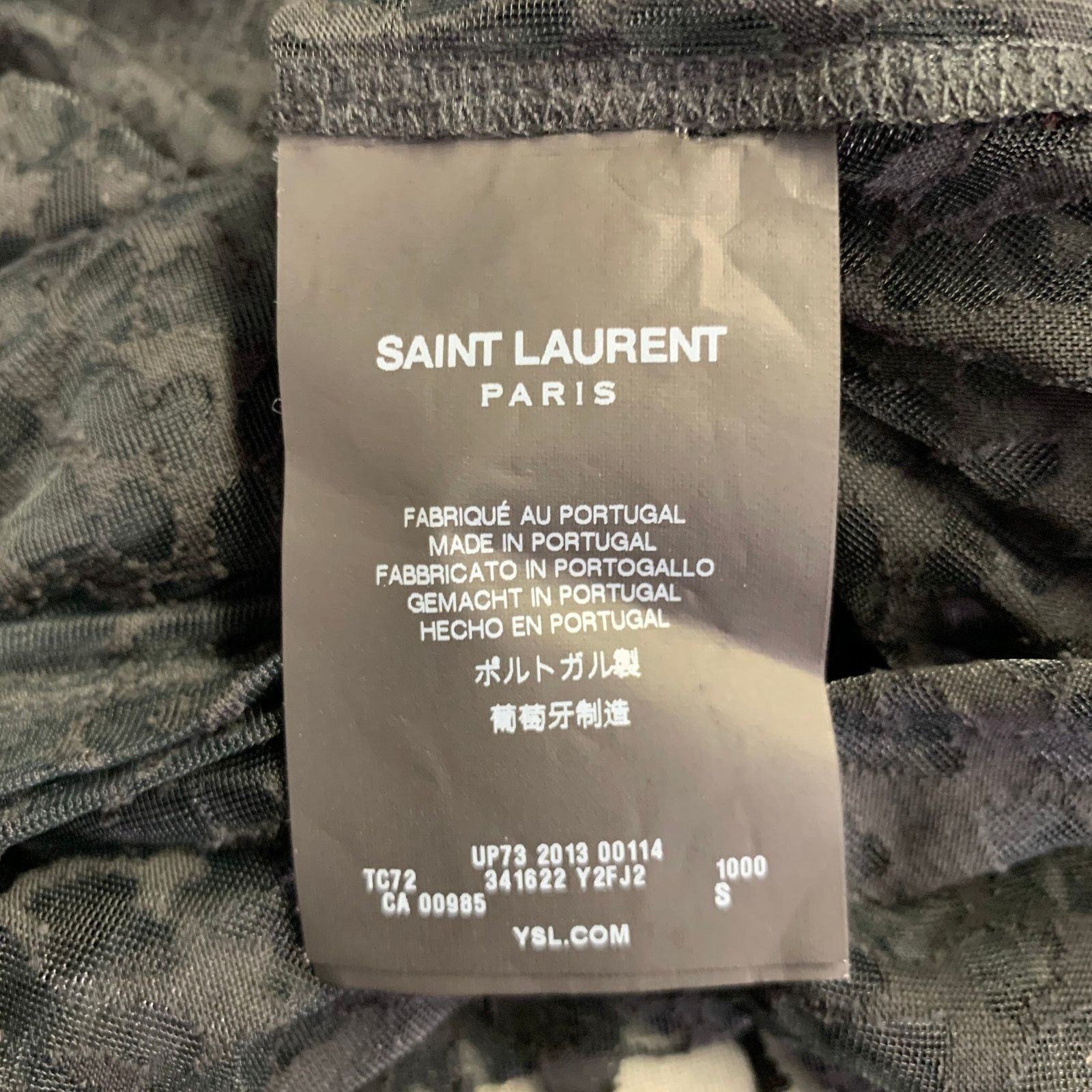 Saint Laurent Paris S Black Lyocell Blend See Through Animal Print Casual Top Size S / US 4 / IT 40 - 8 Thumbnail