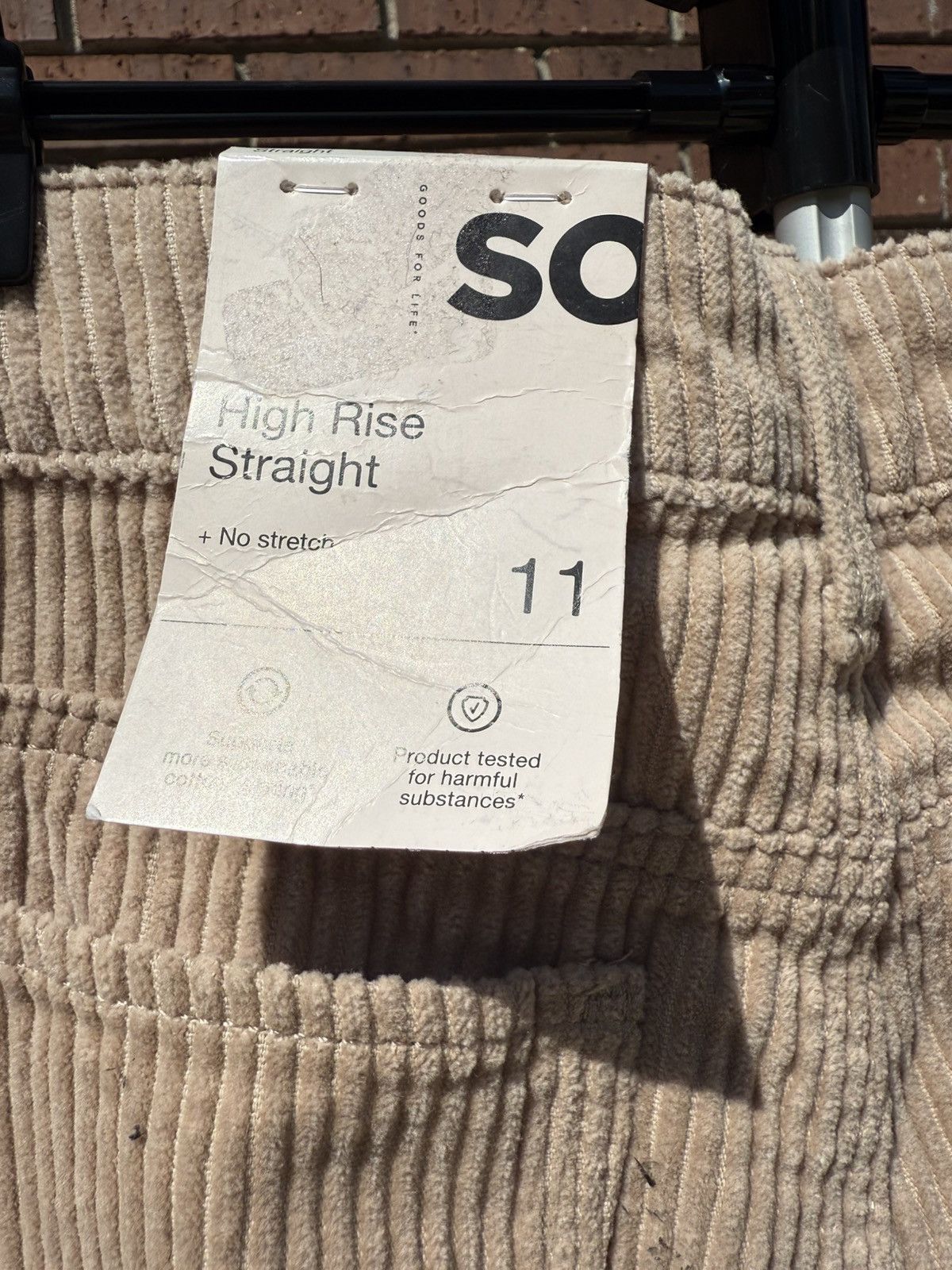 Other SO Juniors 11 Waist 30 High Rise Straight Tan Corduroy Pants Size 30" / US 8 / IT 44 - 7 Thumbnail