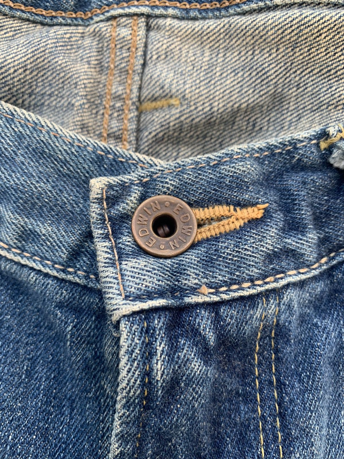 Kapital VINTAGE EDWIN 505XX SELVEDGE RUSTY JAPANESE DISTRESSED DENIM Size US 31 - 13 Thumbnail