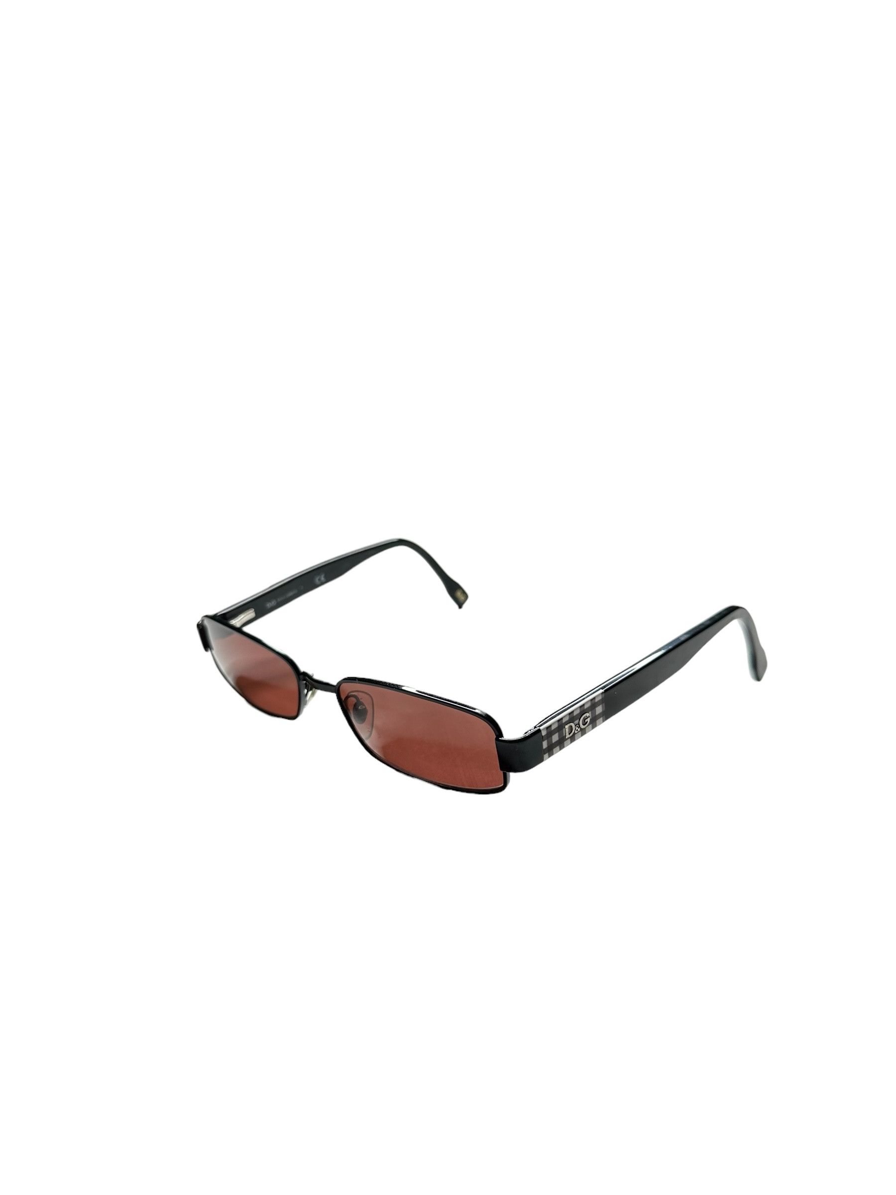 Dolce & Gabbana D&G Checkered Slim Sunglasses Size ONE SIZE - 1 Thumbnail