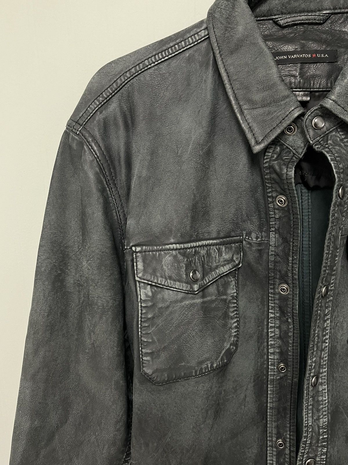 John Varvatos Lionel leather shirt jacket. Medium Size US M / EU 48-50 / 2 - 10 Thumbnail