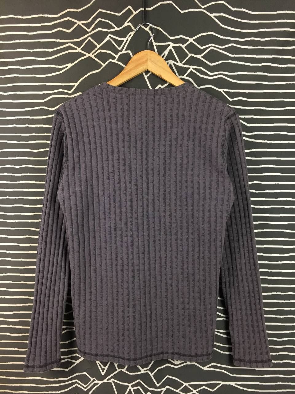Morgan Homme Morgan Homme Waffle Rib Knit Long Sleeve Henley Tee Size US M / EU 48-50 / 2 - 6 Thumbnail