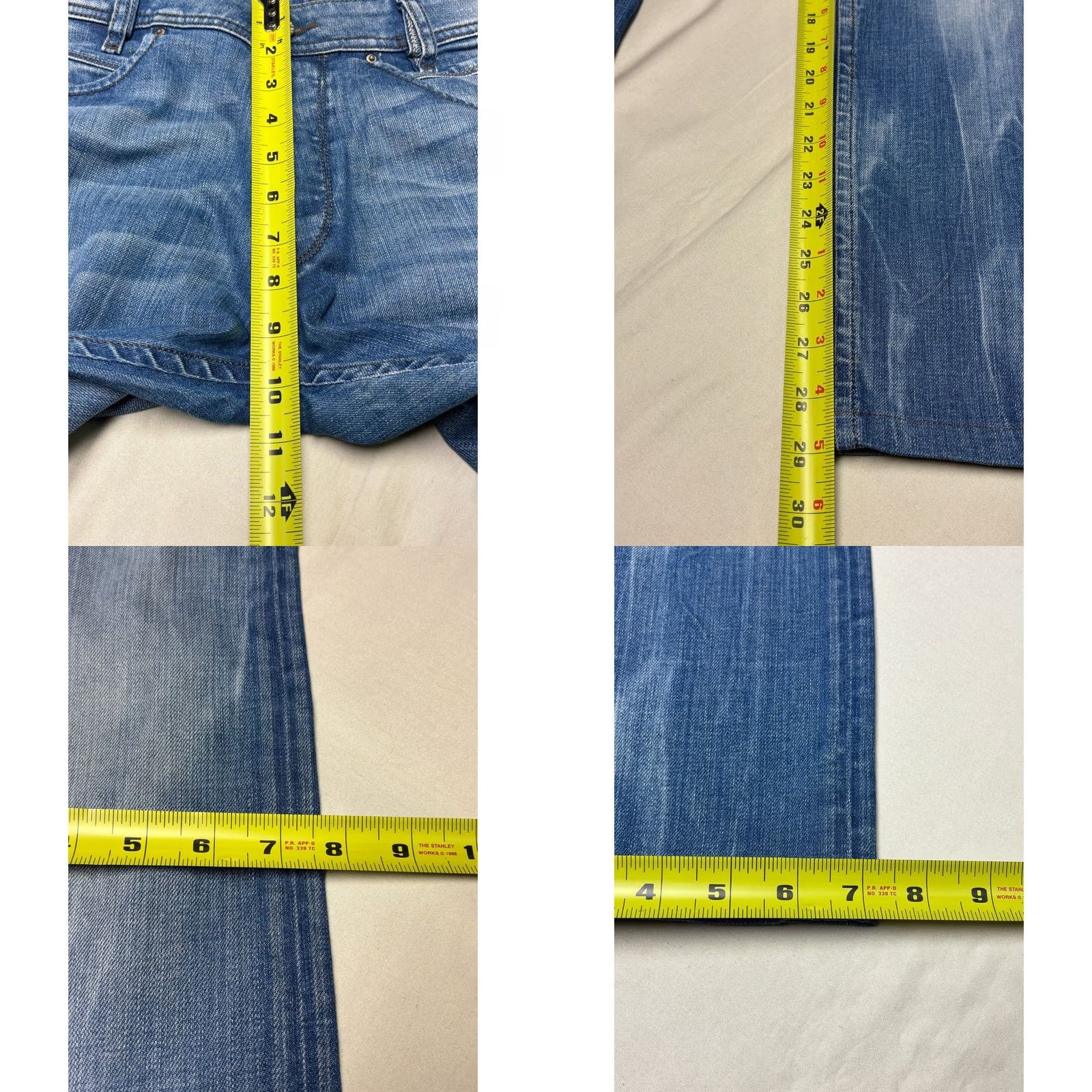 Diesel Diesel Poiak Mens Jeans Size 30x29 Blue Wash 008N4 Stretch Straight Leg Denim Jeans Size US 30 / EU 46 - 9 Thumbnail