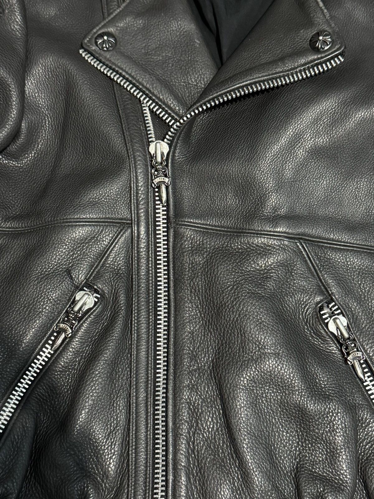 Chrome Hearts RARE 1 of 1 Vintage Chrome Hearts Leather Cross Star Jacket Size US M / EU 48-50 / 2 - 8 Thumbnail