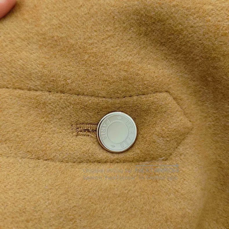 Hermes Hermes Golden Brown Cashmere Detachable Shawl Coat Size XS / US 0-2 / IT 36-38 - 4 Thumbnail