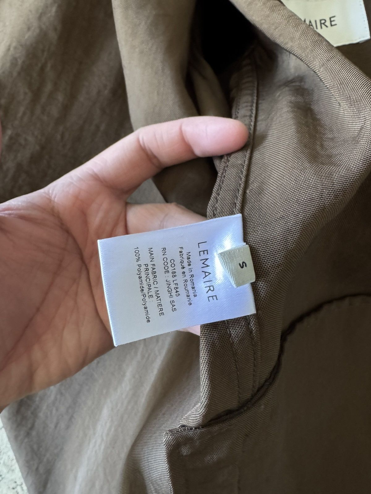 Lemaire Lemaire Rain Coat in Kobicha Brown SS22 Size US S / EU 44-46 / 1 - 10 Thumbnail
