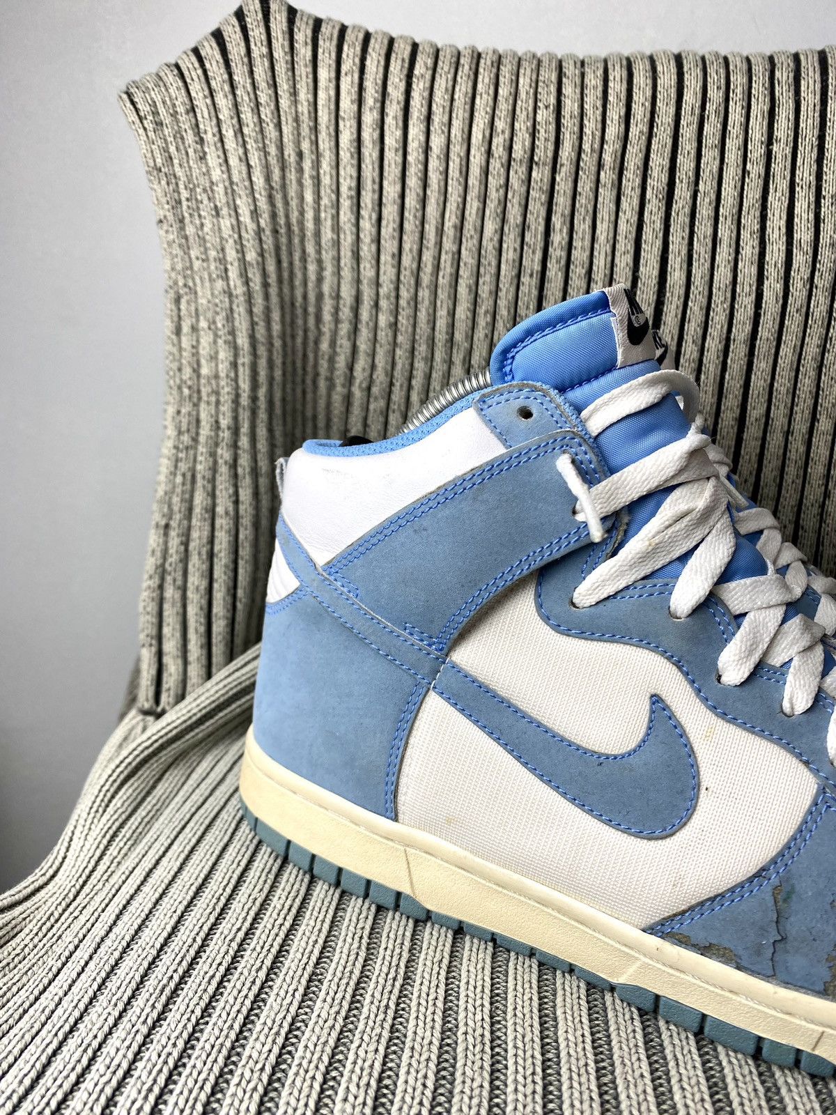 Nike × Vintage Rare! 2009 Vintage Nike Dunk High University Blue Sneakers Size US 8.5 / EU 41-42 - 3 Thumbnail