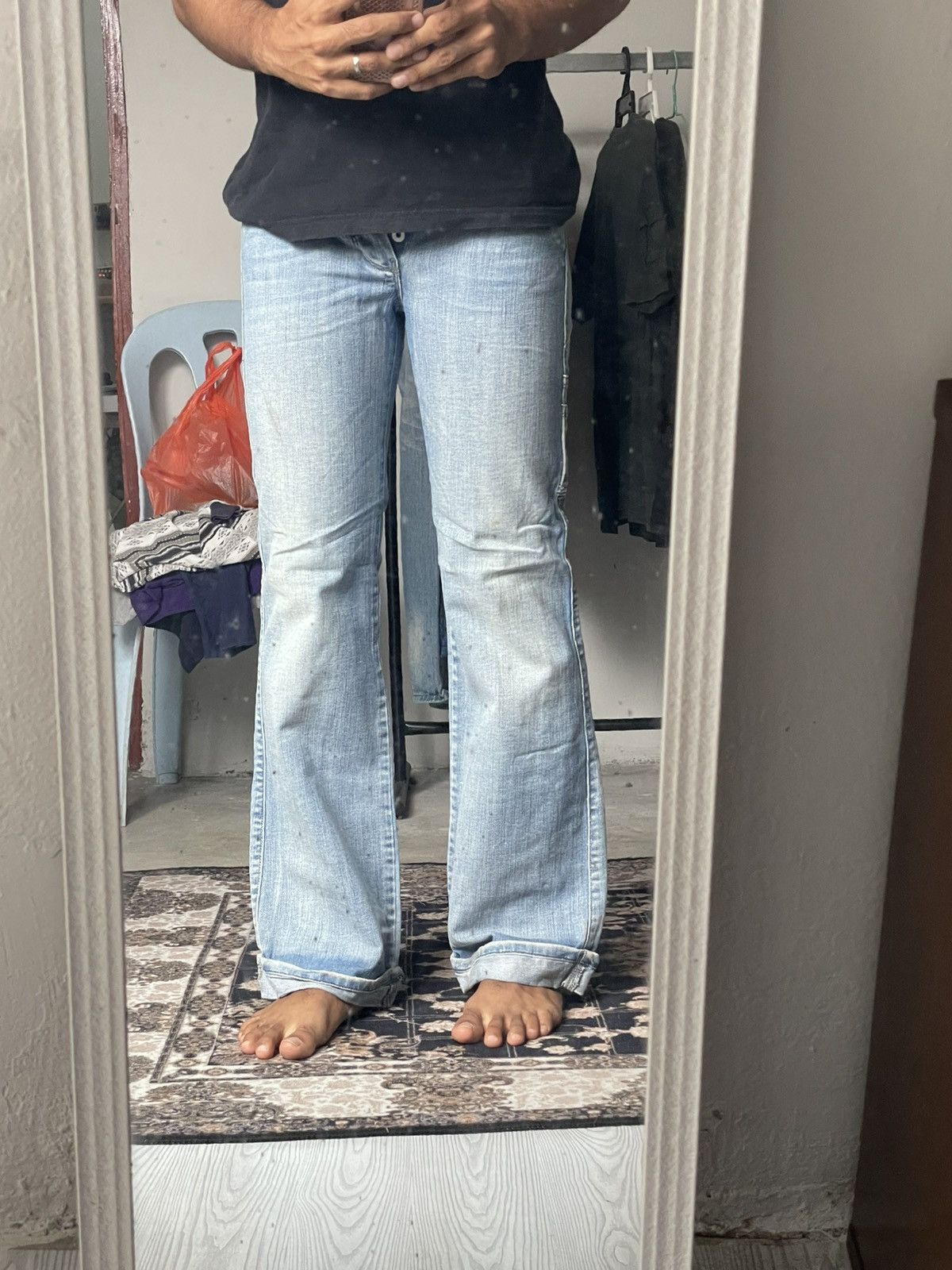 Diesel Diesel Purly Wide Leg Flare Old Money Italian Style Size US 29 - 23 Thumbnail