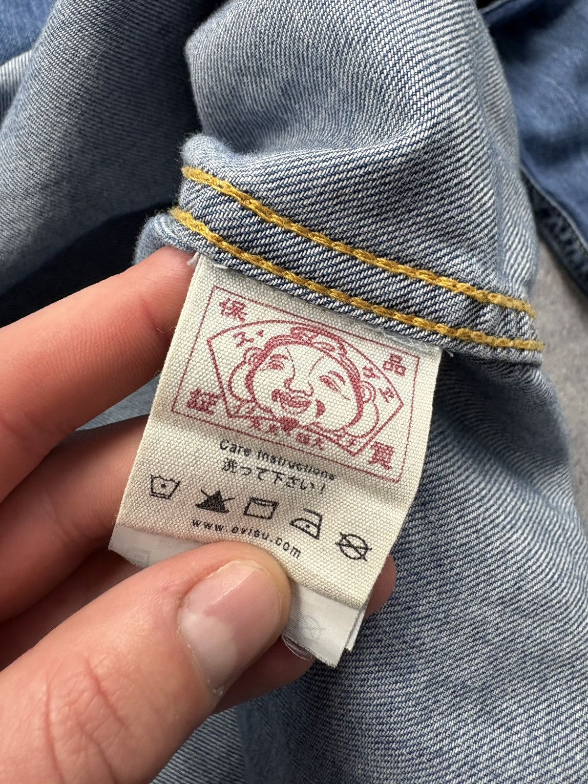 Evisu EVISU Vintage Big Logo Osaka Japan Streetwear Denim Shirt Size US S / EU 44-46 / 1 - 17 Thumbnail