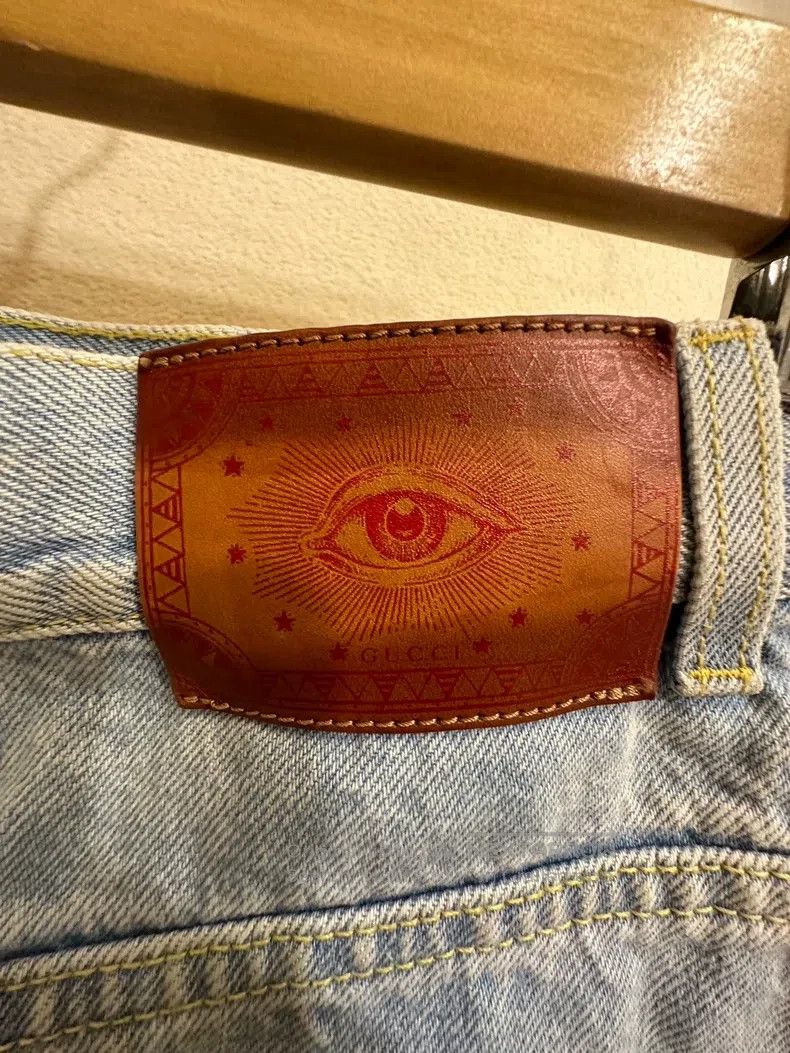 Gucci Gucci Size OS Embroidered denim short skirt Size 25" / US 0 / IT 36 - 4 Thumbnail