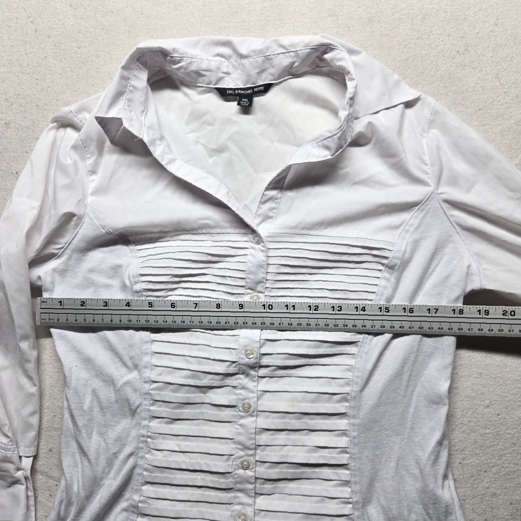 Vintage ZAC & RACHEL Shirt Adult Women's PXL Petite White Long Sleeve Button-Down Shirt Size XL / US 12-14 / IT 48-50 - 4 Thumbnail