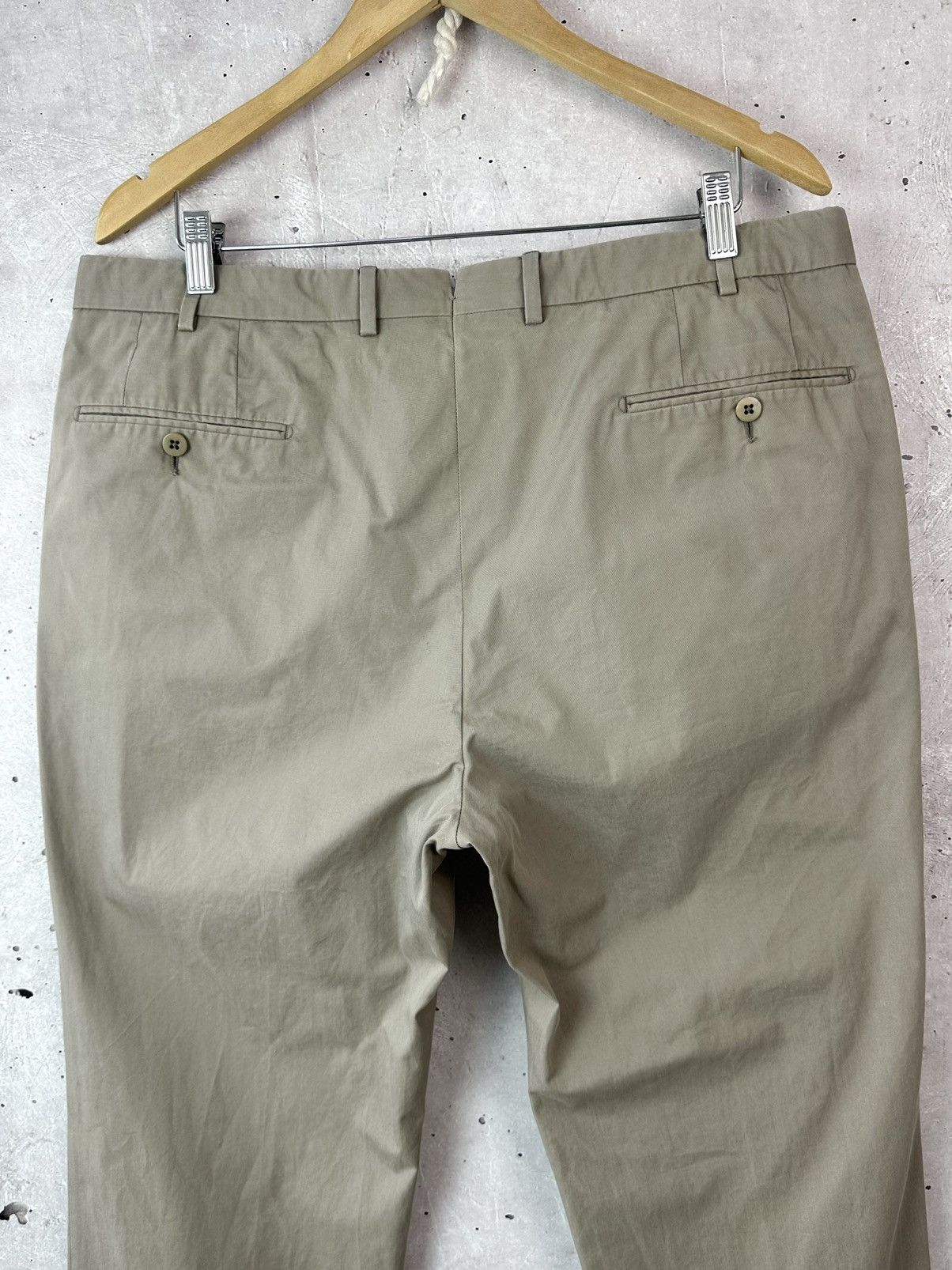 Ermenegildo Zegna Ermenegildo Zegna Slim-fit Beige Cotton Men’s Chino Pants Size US 36 / EU 52 - 13 Thumbnail