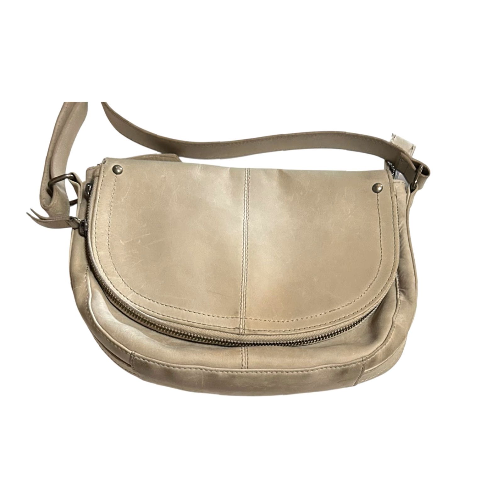 Lucky Brand VINTAGE Lucky Brand Mint Green Leather Crossbody Satchel Foldover Purse Women’s Size ONE SIZE - 2 Thumbnail