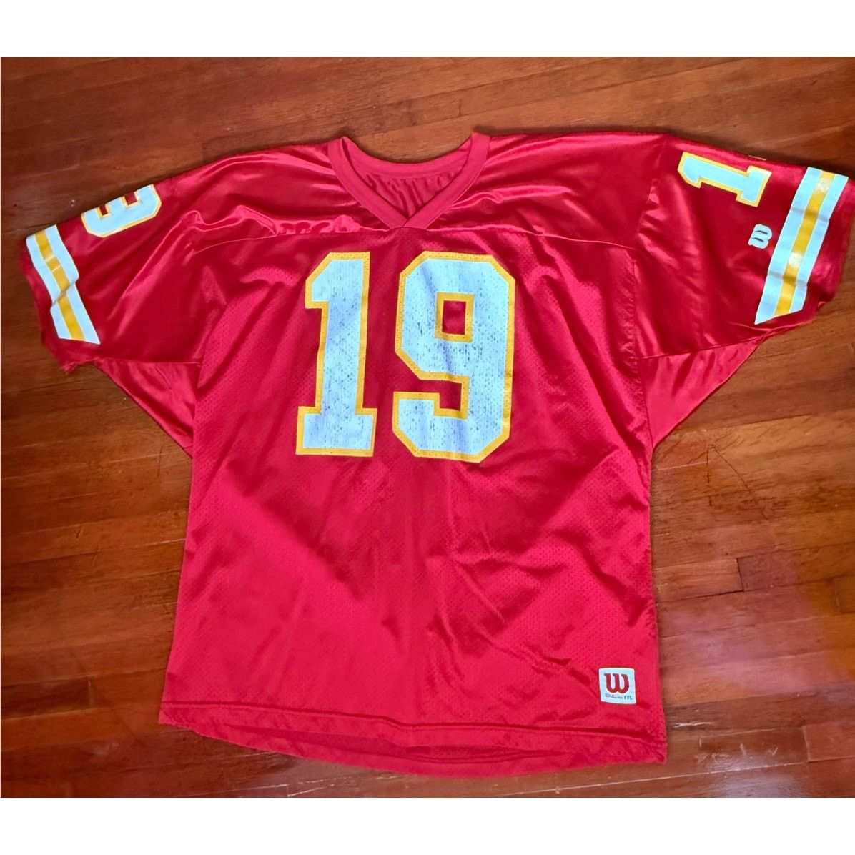 Wilson 90s Joe Montana Red Wilson XXL Kansas City Chiefs Jersey 19 Size US XXL / EU 58 / 5 - 2 Thumbnail