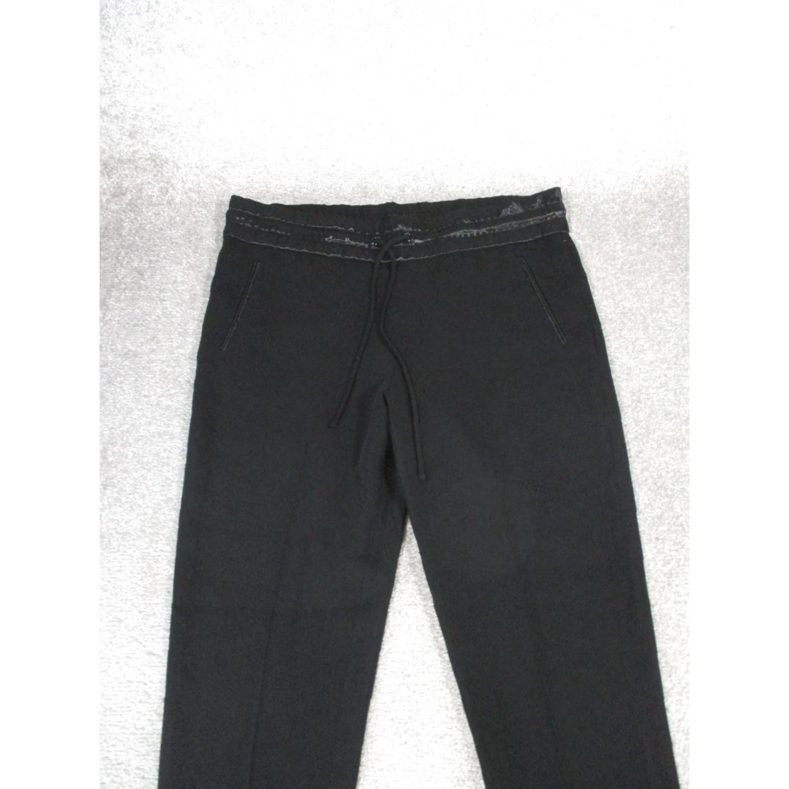 Rag & Bone rag & bone Pants Womens M Black Crepe Drawstring Taper Leg Ankle - Womens Size 32" / US 10 / IT 46 - 3 Thumbnail