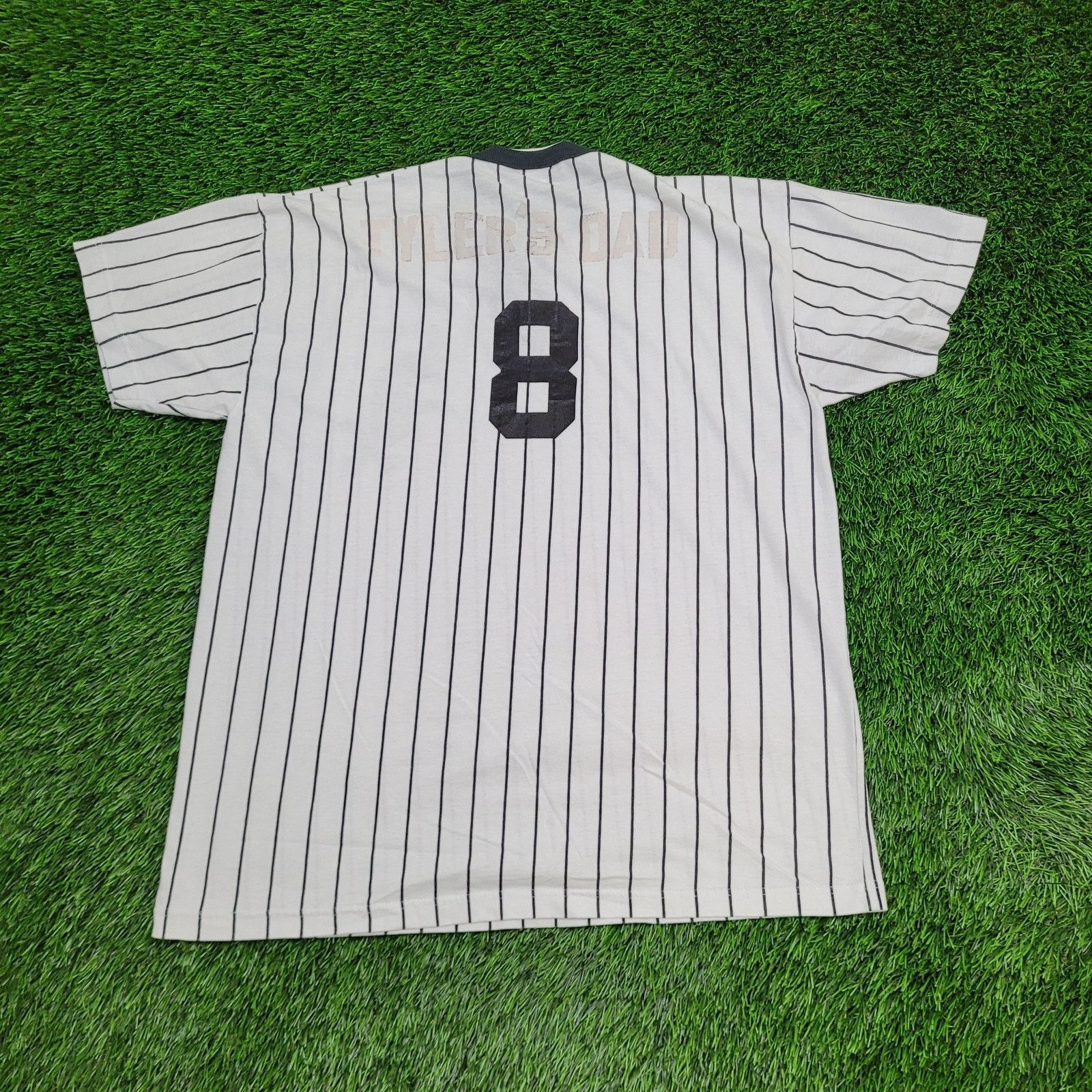 Russell Athletic Vintage Chicago White-Sox Henley Shirt XL 23x29 Striped Size US XL / EU 56 / 4 - 2 Thumbnail
