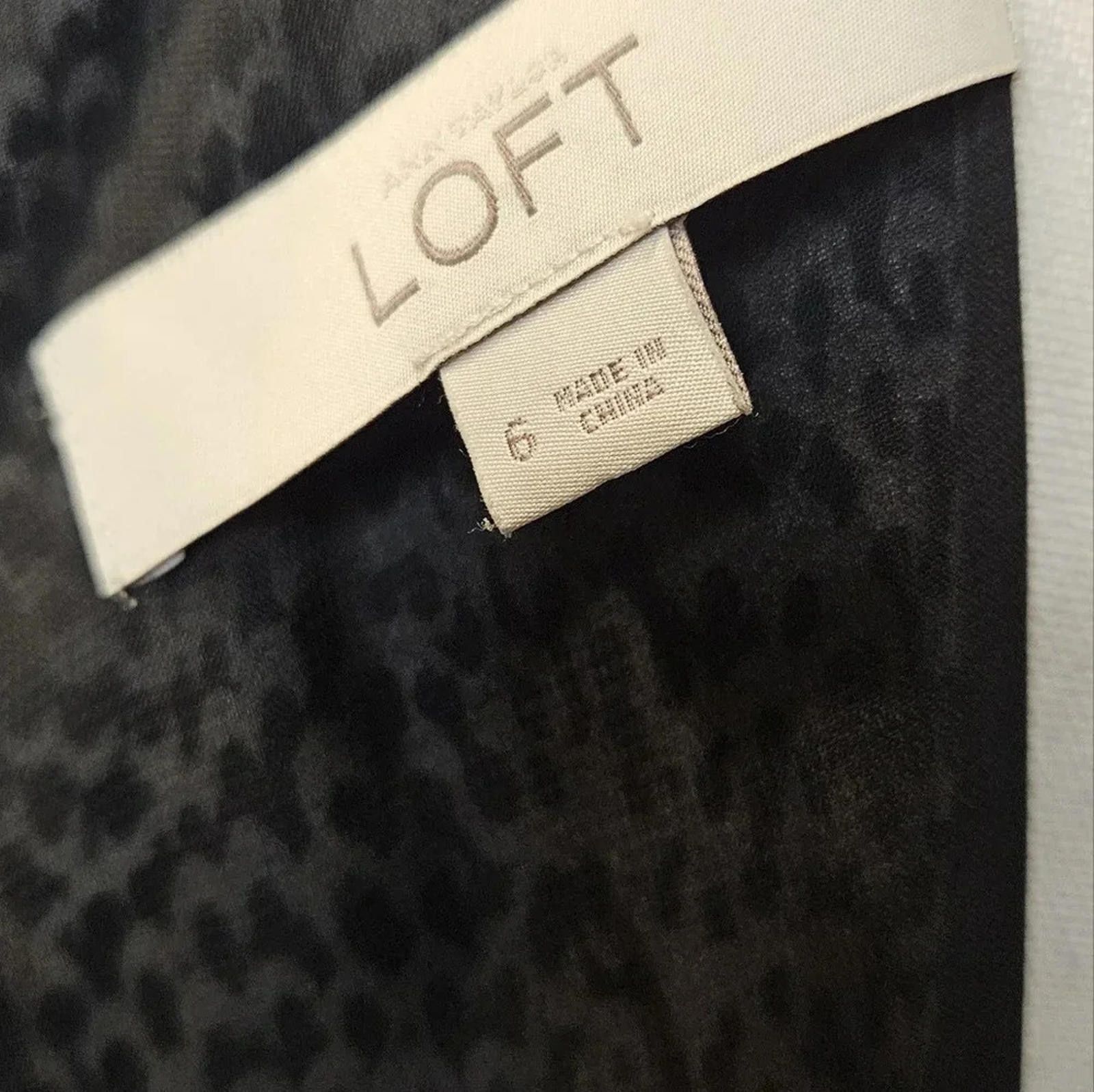 Designer LOFT Stylish Black and White Animal Print Dress H40 Size M / US 6-8 / IT 42-44 - 5 Thumbnail