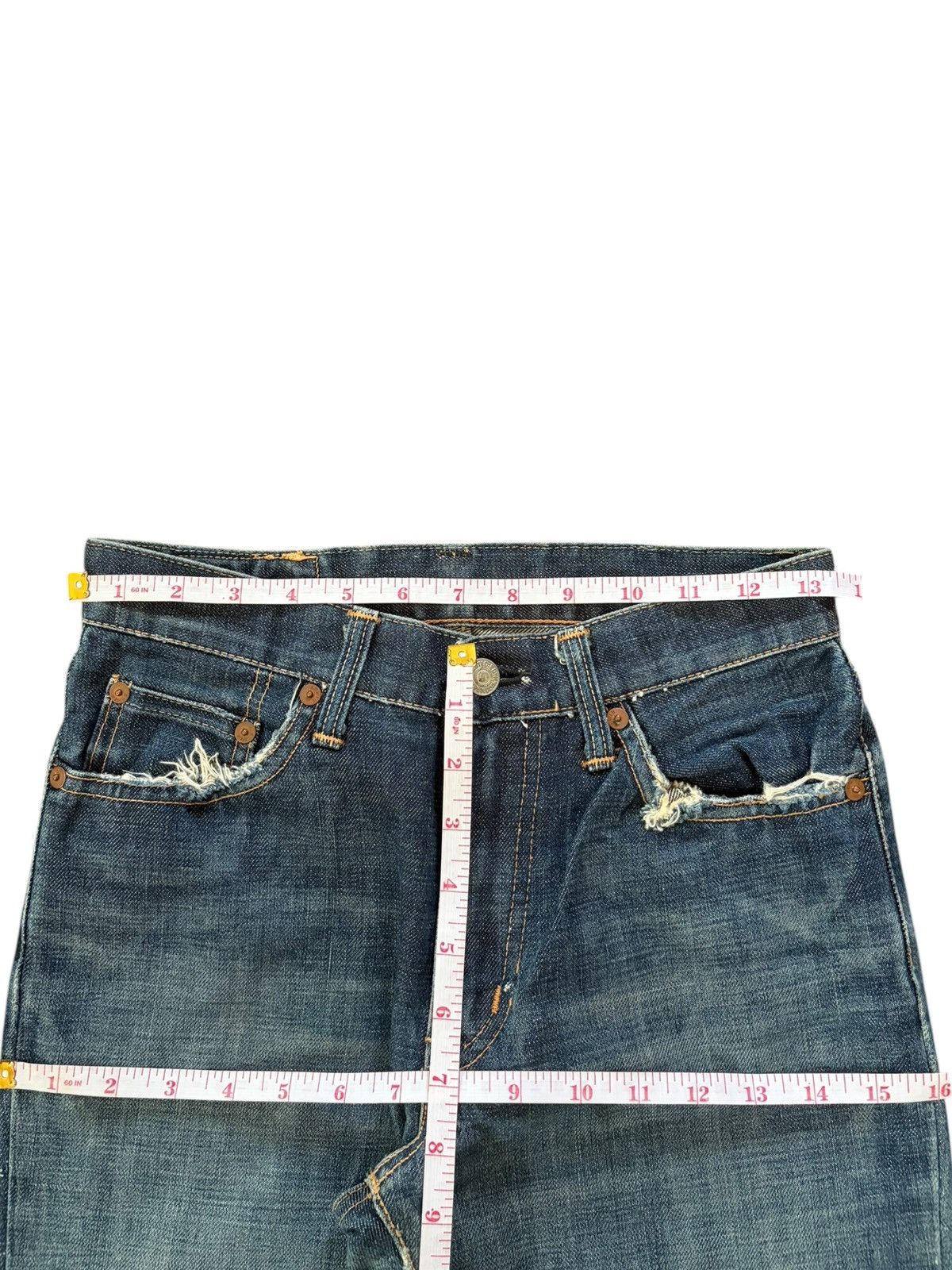 Edwin Vintage Edwin 800sx Faded Wash Distress Flare Jeans Size 27" / US 4 / IT 40 - 6 Thumbnail