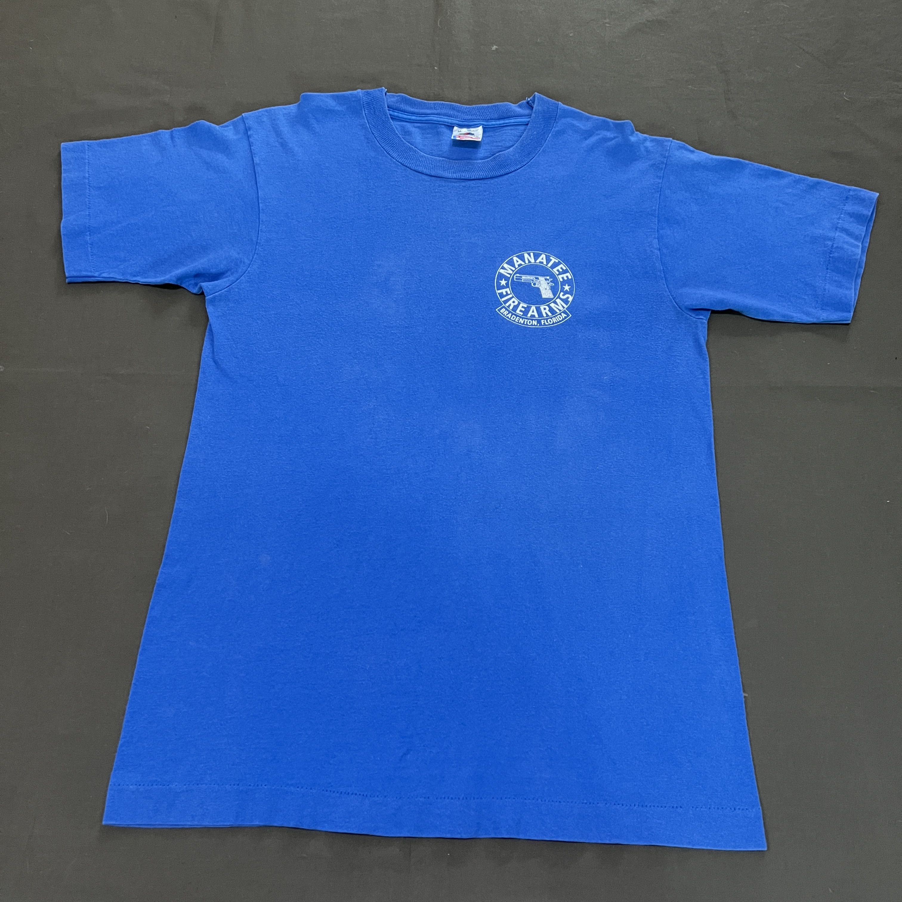 Vintage Vintage 90s Manatee Firearms Colt Promo Tee 911 Gun Pistol Size US M / EU 48-50 / 2 - 4 Thumbnail