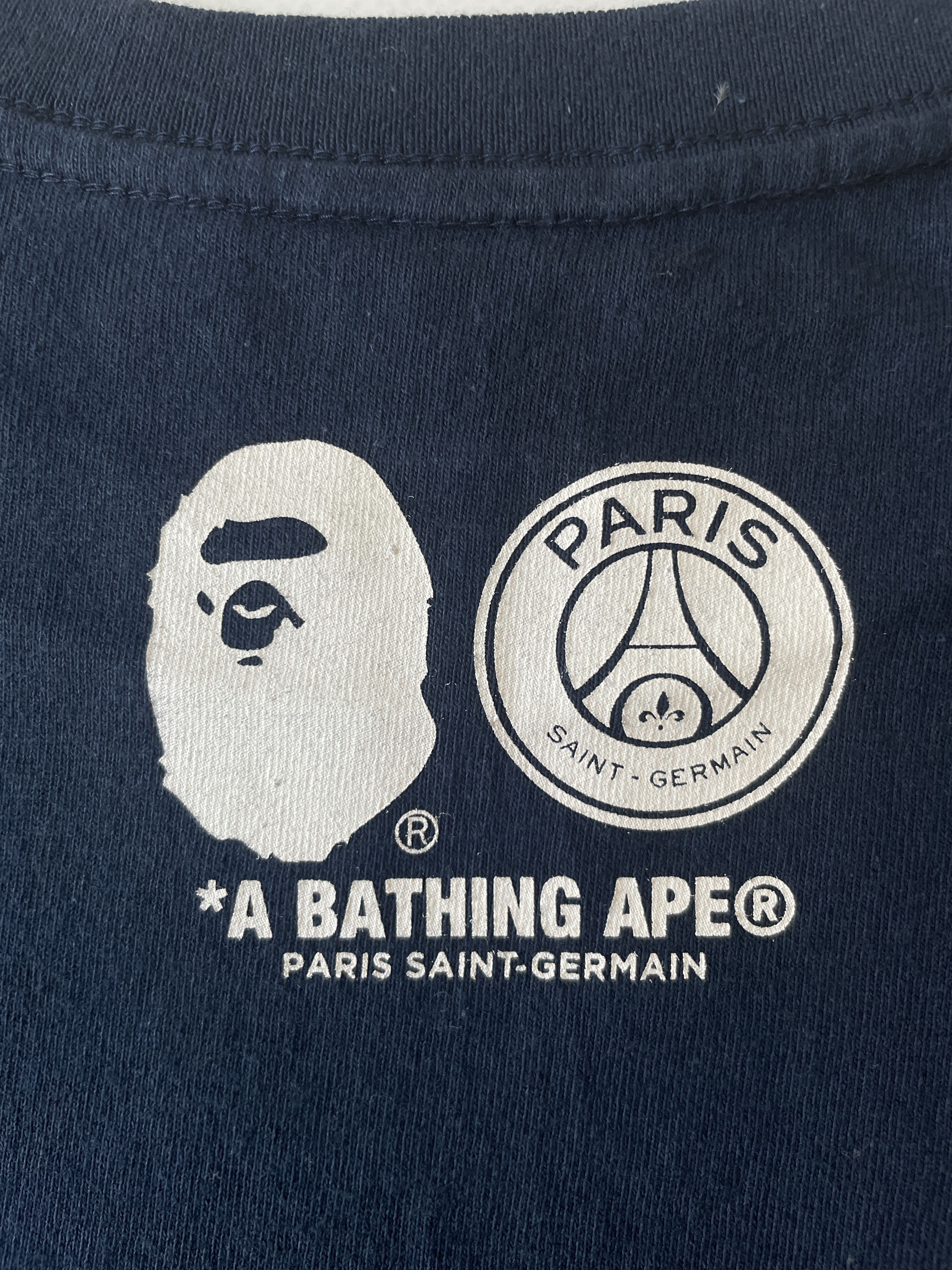 Bape BAPE X PSG APE HEAD TEE Size US L / EU 52-54 / 3 - 4 Thumbnail