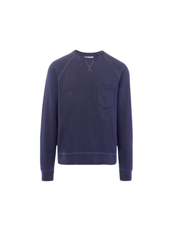 Officine Generale o1mle1025 Chris Pigment Dye Sweatshirt in Dark Navy Size US XXL / EU 58 / 5 - 1 Preview