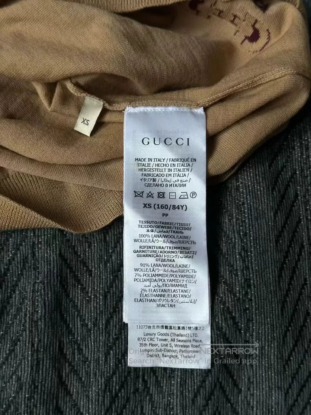 Gucci gucci khaki short-sleeve knitted sweater. Size XS / US 0-2 / IT 36-38 - 4 Thumbnail
