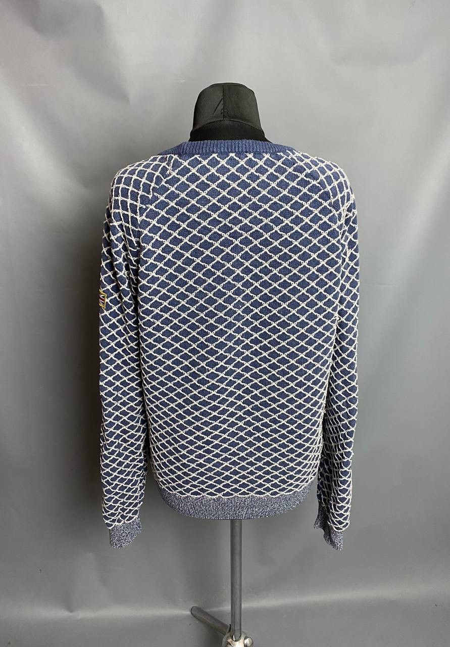 Barbour Barbour Sweater Openwork Lattice Knit Union Jack Patch Sz M Size M / US 6-8 / IT 42-44 - 2 Thumbnail