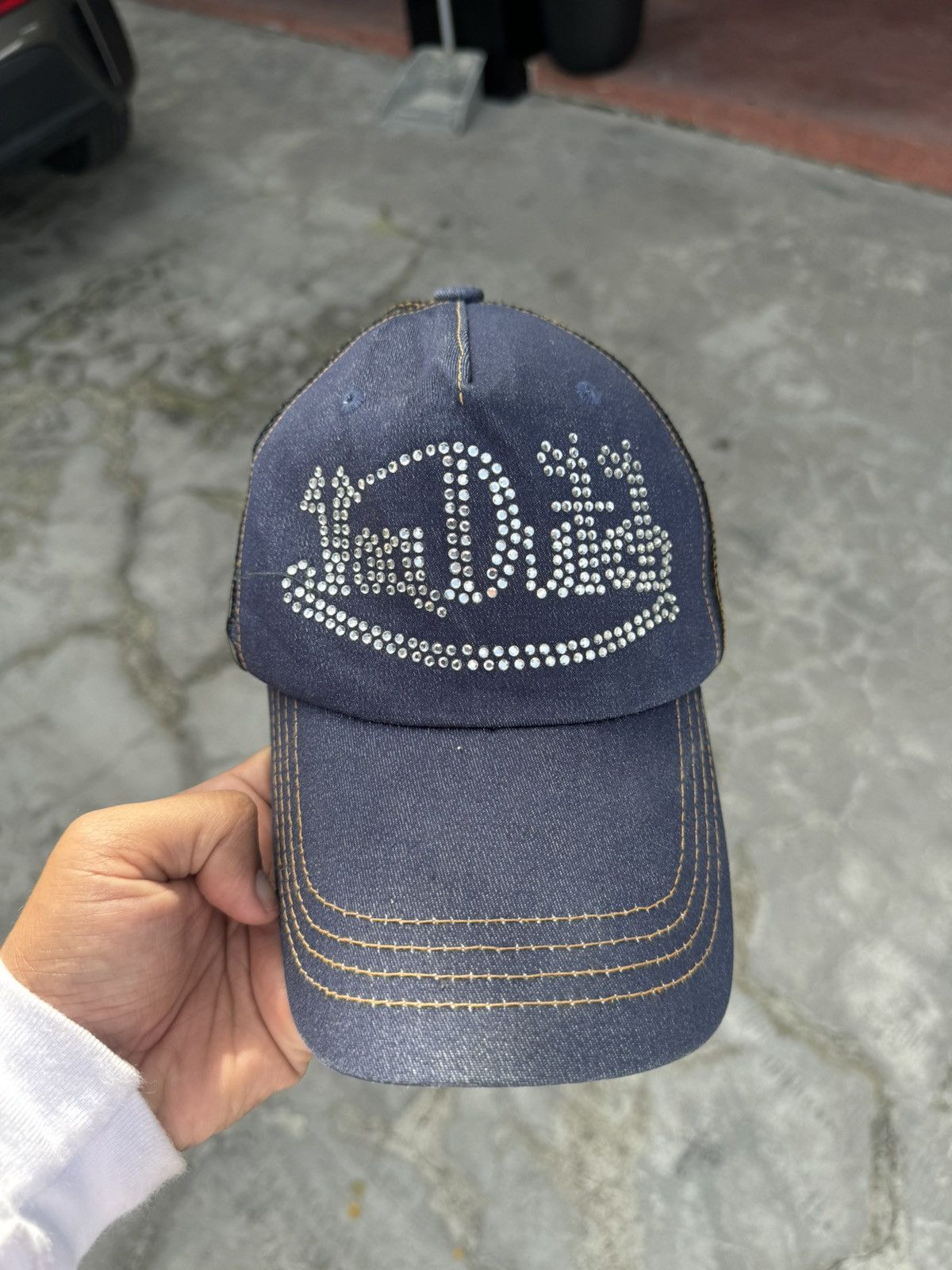 Von Dutch Von Dutch Limited Edition Jeans Cap with Shiny Beads Size ONE SIZE - 5 Thumbnail