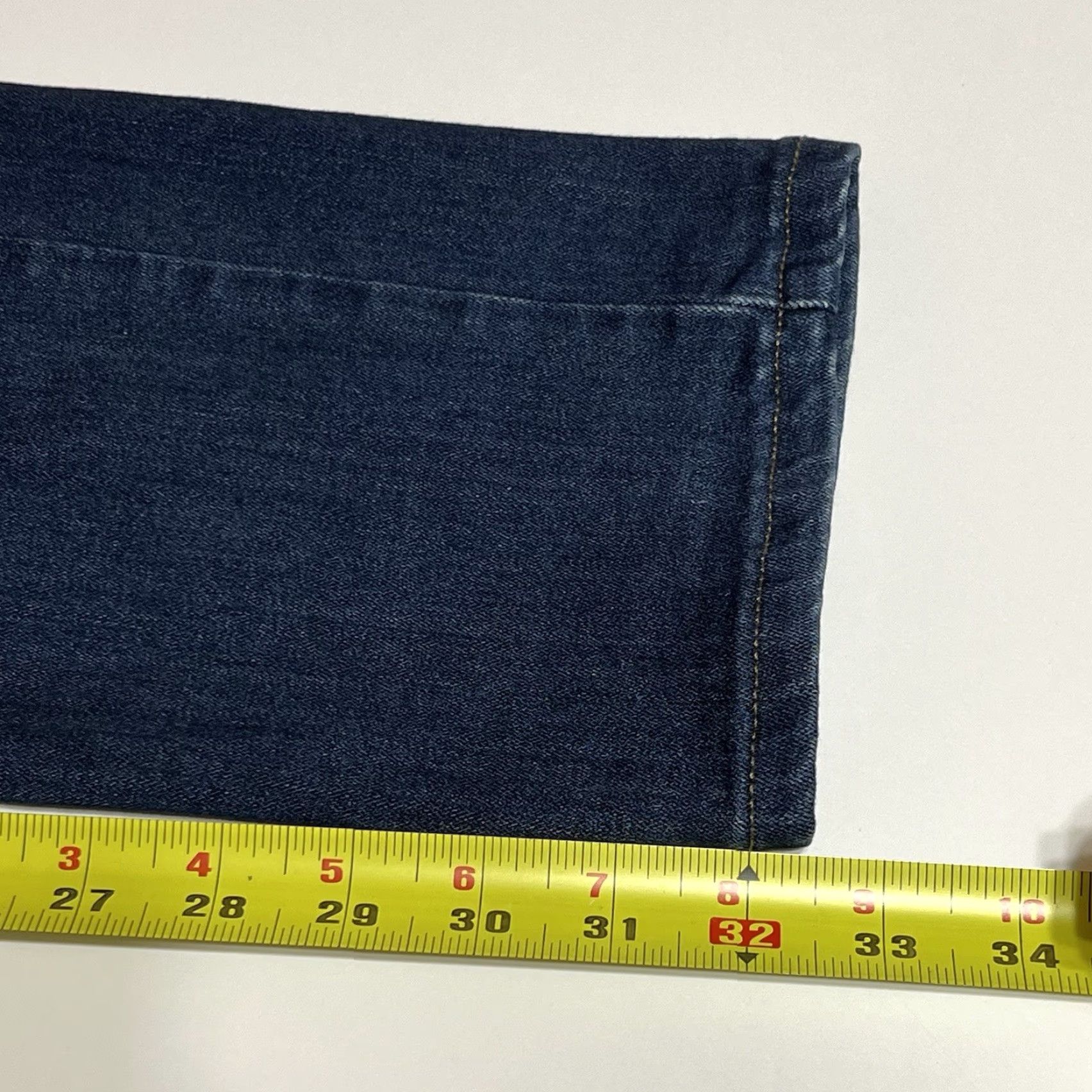 Paige PAIGE Jeans Men’s Lennox 33x32 Slim Fit Dark Wash Blue Denim Stretch Straight Jeans Size US 33 - 6 Thumbnail