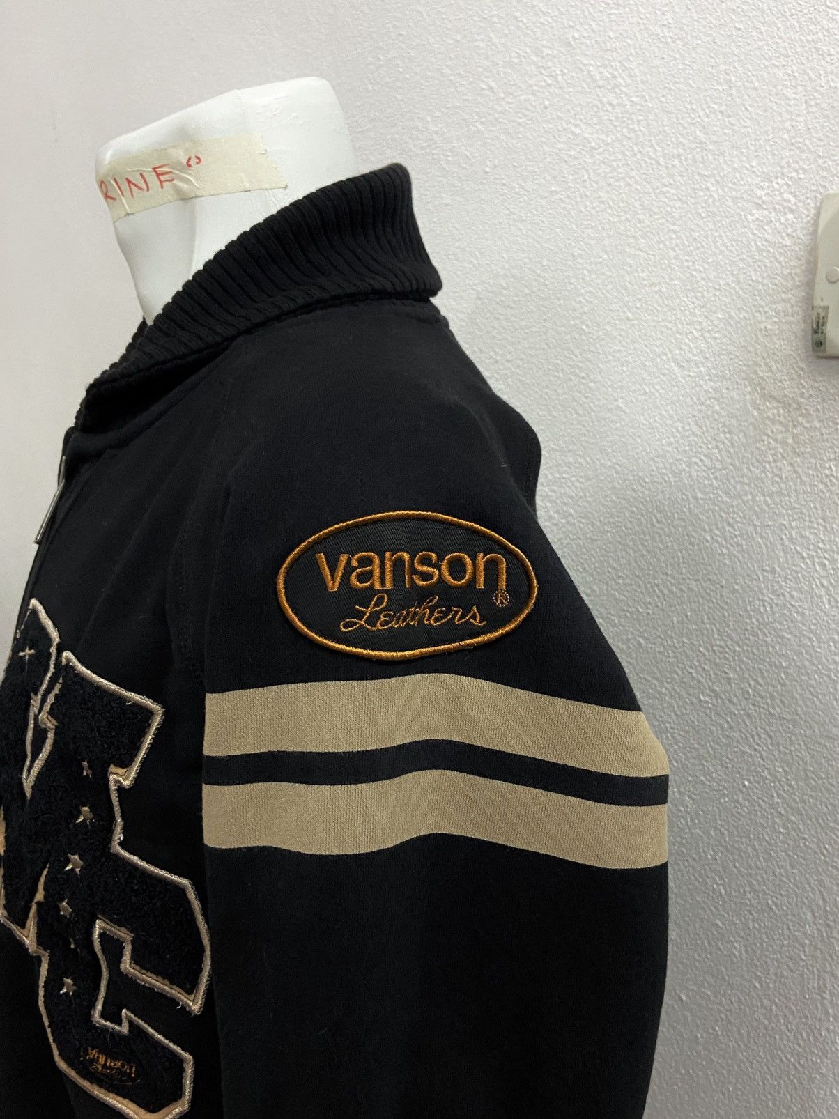 Vanson Leathers VANSON COTTON BOSTON MASS ZIPPER SWEATER Size US XL / EU 56 / 4 - 12 Thumbnail
