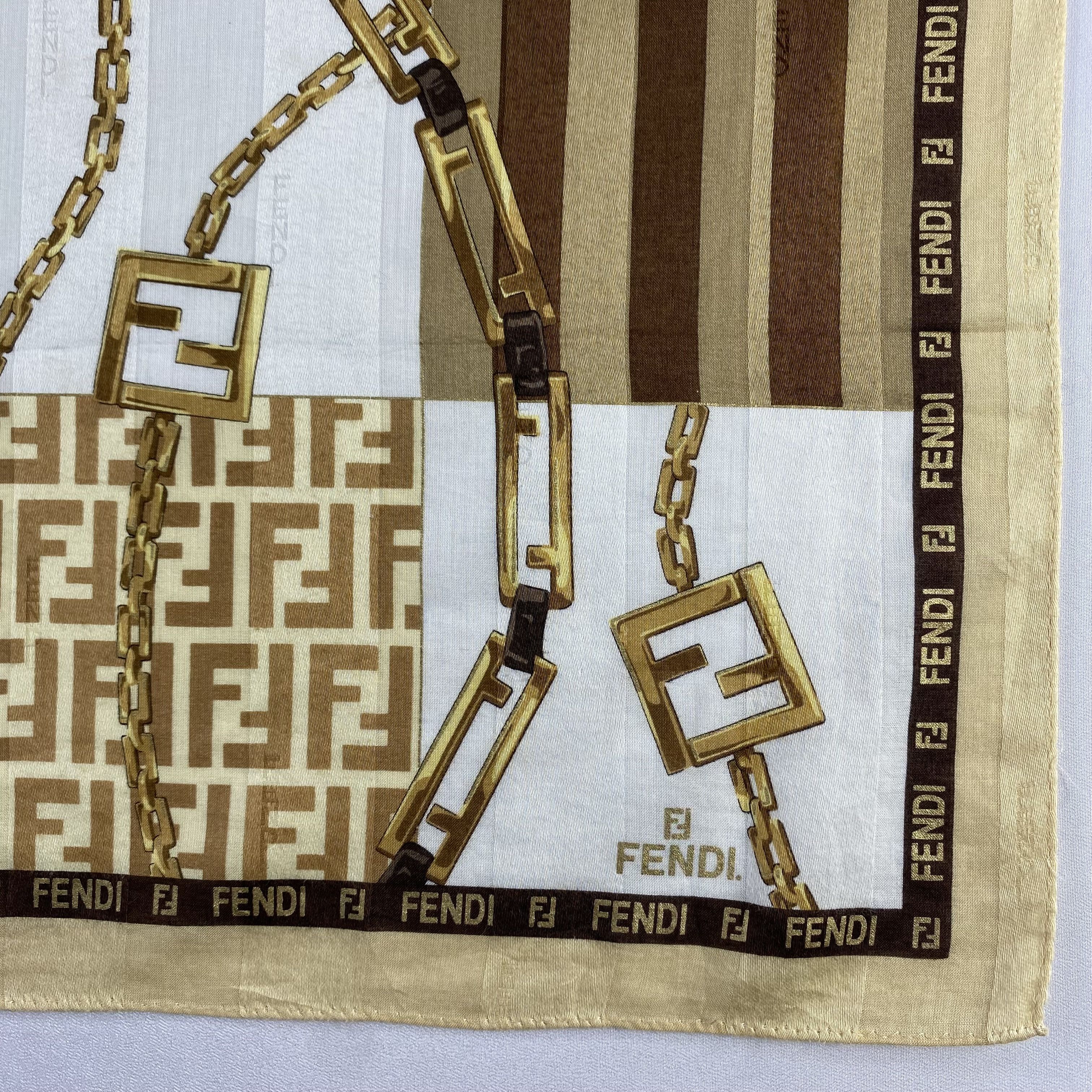 Vintage Fendi Handkerchief / Neckerchief / Bandana-P1486 Size ONE SIZE - 4 Thumbnail