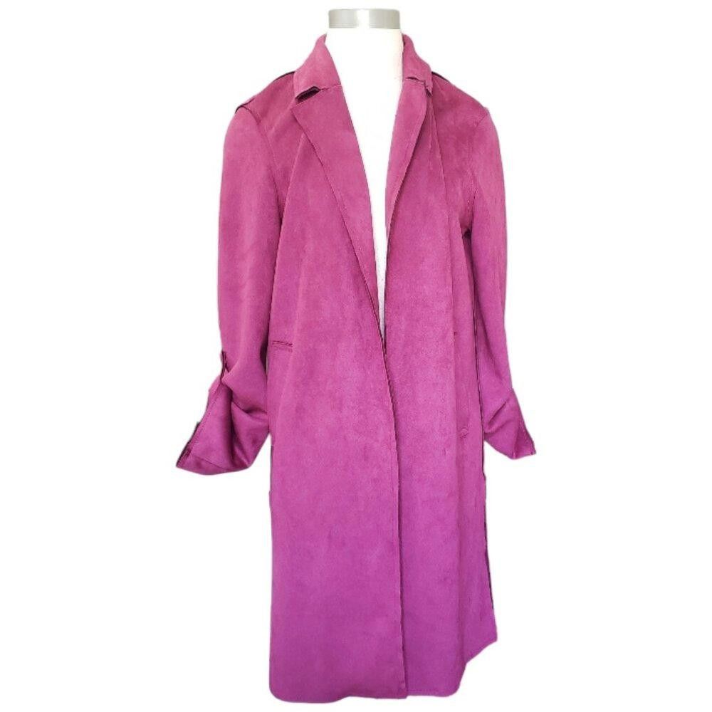 Designer CT1173 Tahari Faux Suede Blazer with Slits & Pockets S/P Size S / US 4 / IT 40 - 1 Thumbnail