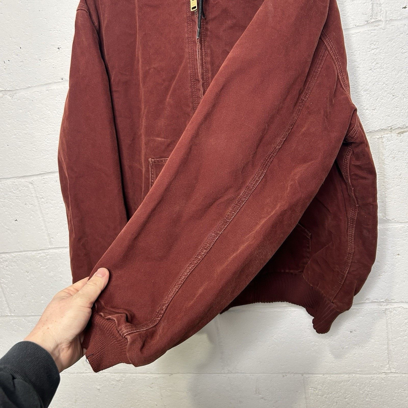 Carhartt Vintage Carhartt Quilted Hooded Active Jacket “Clay Red” Size US XL / EU 56 / 4 - 7 Thumbnail