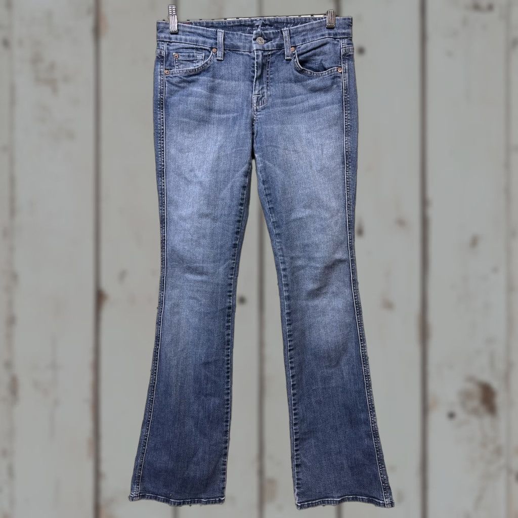 7 For All Mankind 7 For All Mankind Jeans Womens 28 Blue Denim 5-Pocket Straight Regular Size 28" / US 6 / IT 42 - 1 Thumbnail