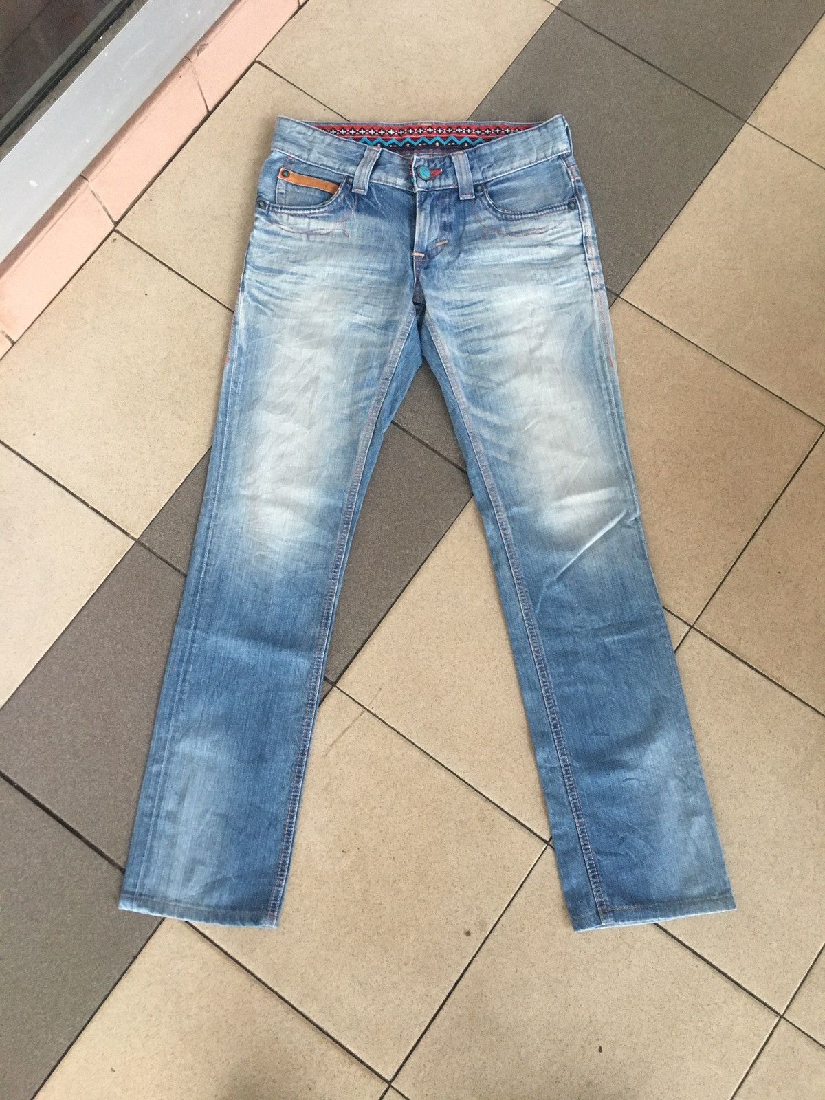 Edwin × Japanese Brand Edwin 503 blue trip navajo style Size 30" / US 8 / IT 44 - 1 Thumbnail