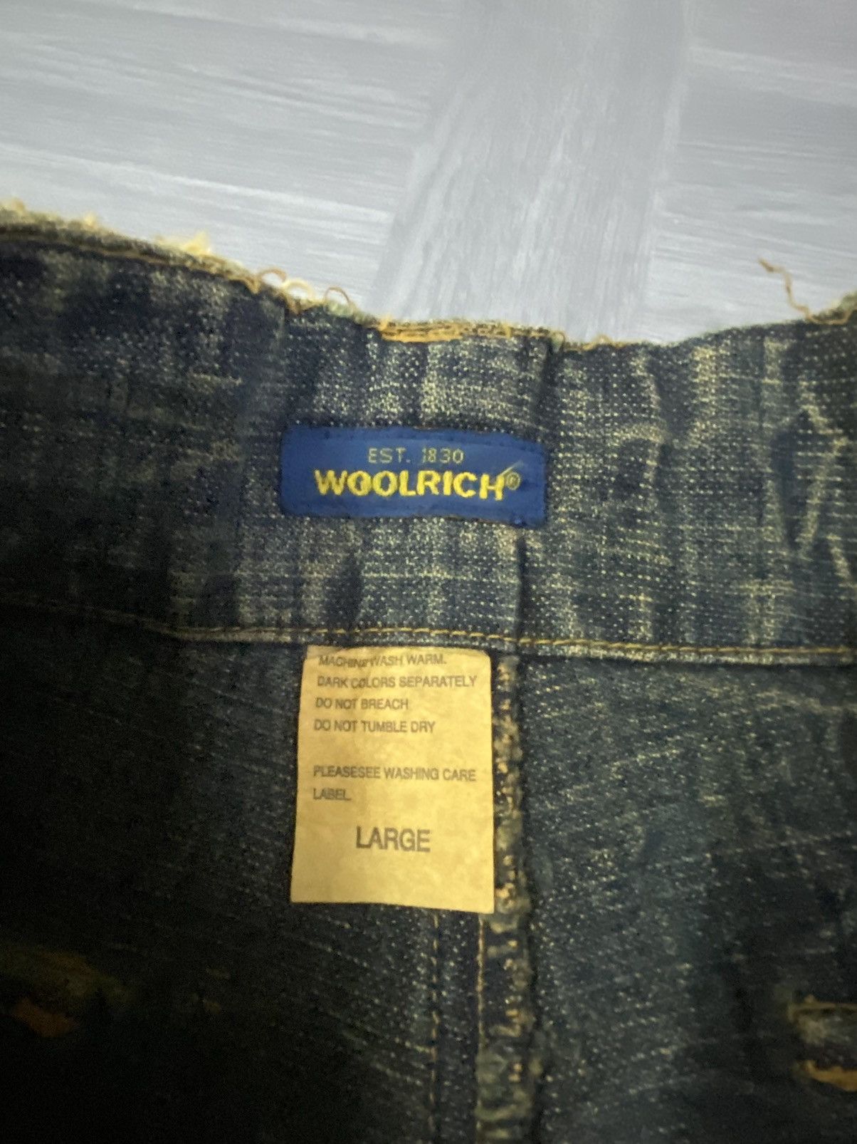 Woolrich Woolen Mills Vintage 90’s WOOLRICH Mudmax Claw Mark Baggy Denim Size US 35 - 11 Thumbnail
