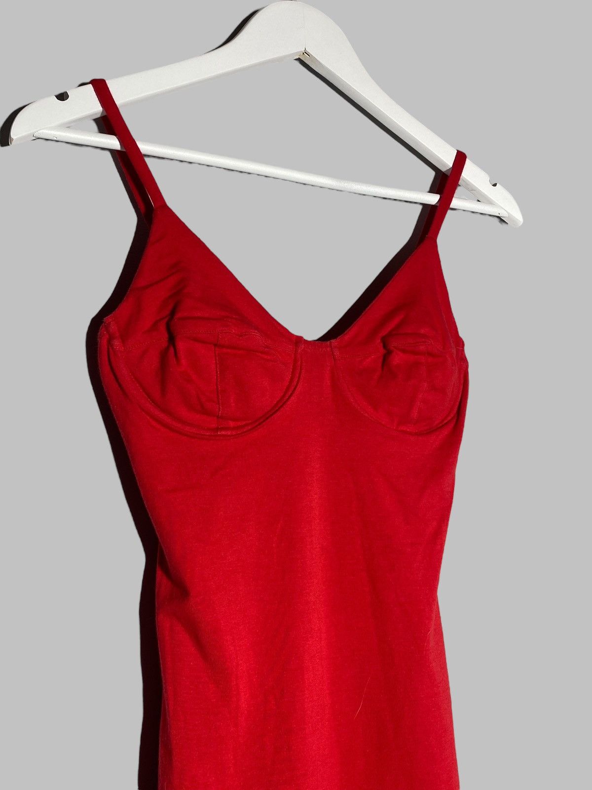 Katharine Hamnett London Vintage 1980s Katharine Hamnett Hot Red Bodycon Mini Dress Size S / US 4 / IT 40 - 3 Thumbnail