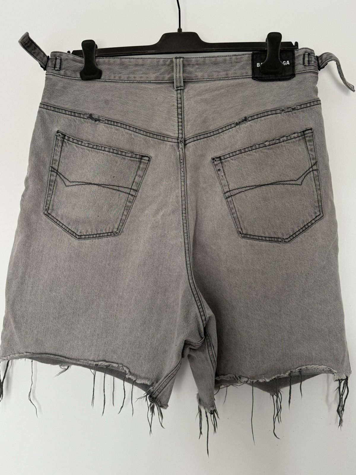 Balenciaga Balenciaga Grey Denim Skater Shorts Size US 36 / EU 52 - 2 Thumbnail