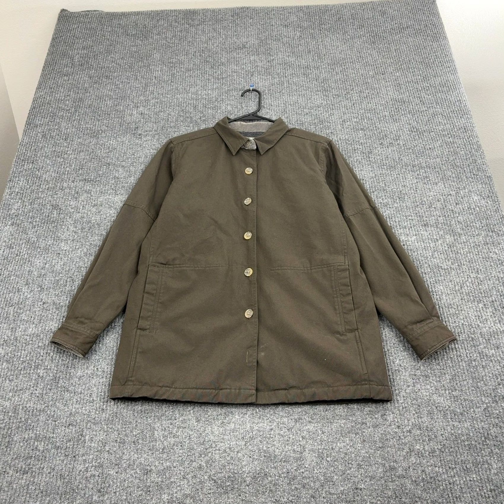 Royal Robbins VINTAGE Royal Robbins Jacket Womens M Brown Canvas Fleece Lined Outdoor Utility Casual Size M / US 6-8 / IT 42-44 - 5 Thumbnail