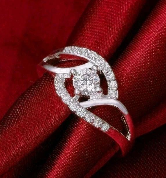 Other Cubic Zirconia Engagement Ring 925 Sterling Silver Size 7 Size ONE SIZE - 3 Thumbnail